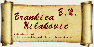 Brankica Milaković vizit kartica